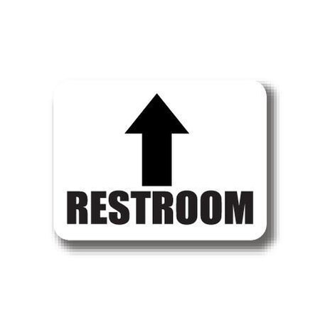 Ergomat 12in x 12in RECTANGLE SIGNS - RestroomArrow DSV-SIGN 144 #2344 -UEN